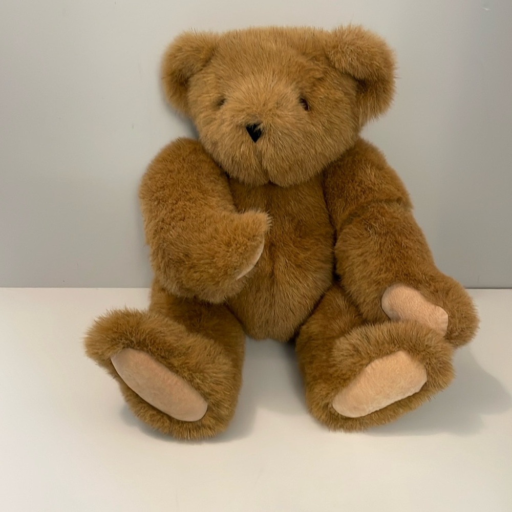 The Vermont Teddy Bear Company Brown Movable Stuffed Bear Brown Eyes